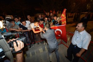 Eager fans desperate for autographs
