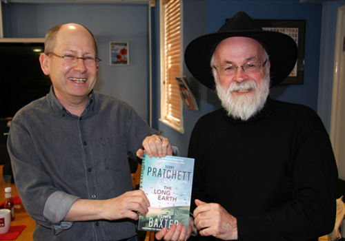 Stephen Baxter and Terry Pratchett (image via Paul Kidby)