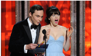 Jim Parsons, Zooey Deschanel Emmys 2012