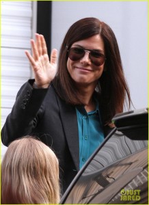 Sandra Bullock on the set of "The Heat"