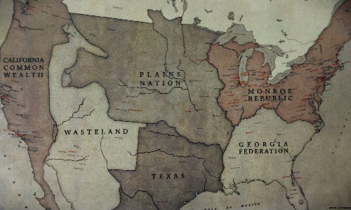 Revolution map of new USA