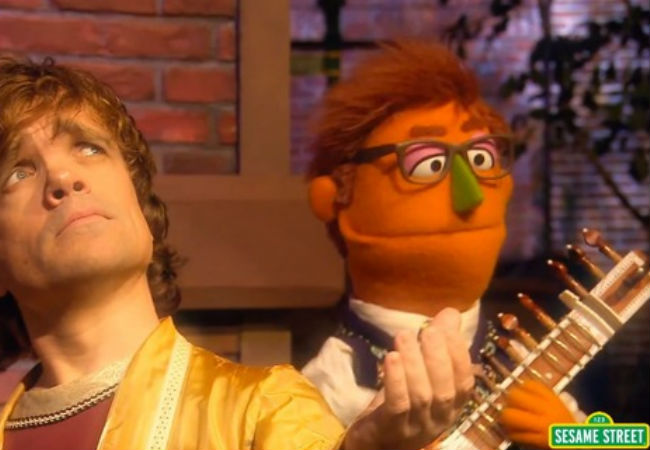 Sesame Street celebrity guests Peter Dinklage