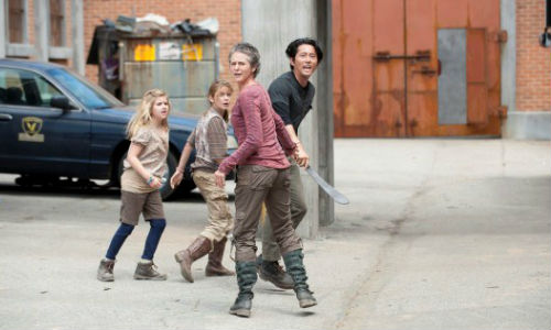 Not so much mother hen as mother warrior, Carol is getting more hard-assed by the episode (image via ign.com)