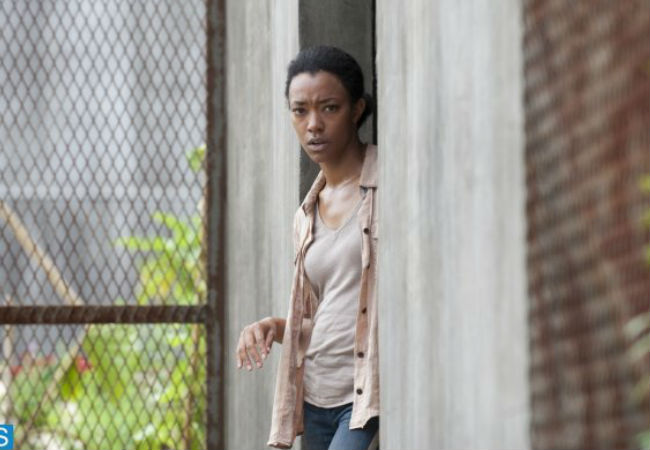Sasha doesn't look at all happy to be out of the loop and in isolation (image via spoilertv.co.uk)