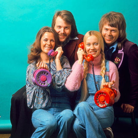 One of the first promotional for ABBA as an entity referencing, of course, the title track Ring Ring (image via myfizzypop.blogspot.com)