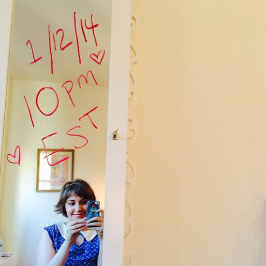 The best return date announcement EVER via Lena Dunham's own Instagram account (image via hypable.com)
