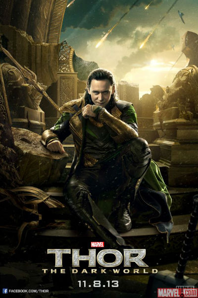Loki is a great deal of mischievous impish fun this time around, trading sarcastic, plum in the mouth barbs that enrich the film no end (image via marvel.com)