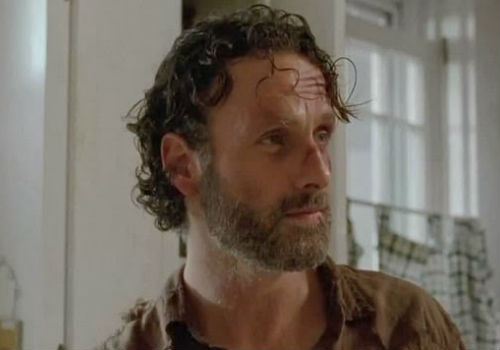 Rick, still recovering from his injuries, settles in for a day of reading and chilling when unwanted house guests ruin the spa day vibe (image via spoiler.tv (c) AMC)