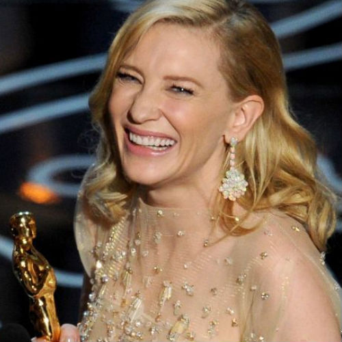 Cate Blanchett enjoying the sweet golden glow of success (image via abc.net.au)