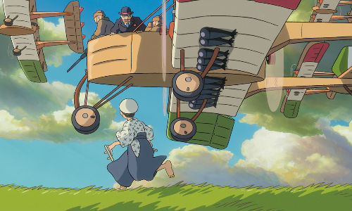 A young Jiro runs to catch up with Capromi in one of the many dreams the two men share throughout the film (image via thewindrises.tumblr.com)