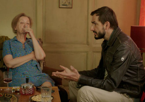 She smokes, she drinks, she doesn't give a damn (well not on the surface anyway) while Fabian perhaps cares too much ... the key is finding some sort of middle ground where they can truly get to know each other (image via schweizerfilmpreis.ch)