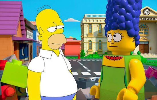 Homer finds even LEGO Marge a beauty (image via Screen Crush (c) Fox)