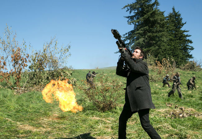 The 2nd Mass. is once again attacked from above by the Espheni, setting in train a violent splitting apart of the plucky troop that will prove difficult to overcome (image via Spoiler TV (c) TNT)