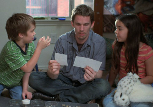 The return of Mason Snr as a presence in the lives of children Mason Jr and Samantha is rocky at first thanks to his inexperience being a dad, but as the kids grow, so do his parenting skills (Image (c) IFC Films)