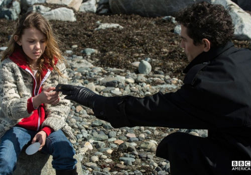 The deeply unsettling scene on the beach where Madison (Millie Brown) is approached by a mysterious man is emblamatic of the show as a whole - the subversion of the everyday by the secret and unknown, the mixing of a real world threat with a decidedly otherworldly one (image via Intruders official site (c) BBC America)