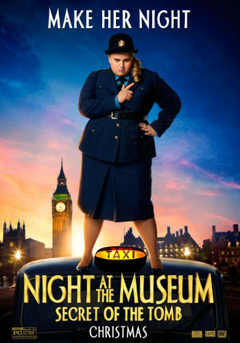 Rebel Wilson as Mindy, a British security guard who can't quite believe what she sees on her rounds one night (image via IMP Awards)