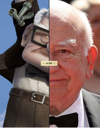 Ed Asner as Carl Fredricksen (image via Buzzfeed)