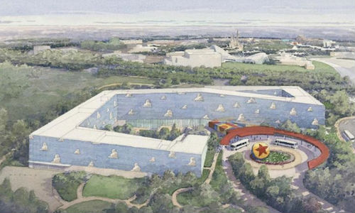The artist rendering of the hotel (image (c) Disney via C|net via io9)