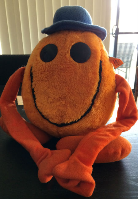In recognition of my bubbly, extrovert personality, I was given this Mr Tickle plush back for my 18th birthday, cementing a love of the Mr Men and Little Miss books that continues to this day