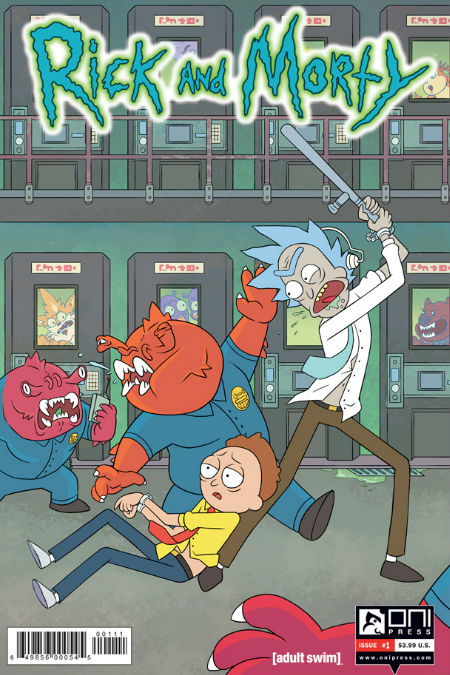 The cover of the first ever issue of Rick and Morty due out 1 April (image via EW (c) Oni Press)