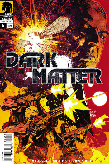 The cover of one of the issues in Joseph Mallozzi and Paul Mullie's Dark Horse graphic novel series Dark Matter (image via Joseph Malozzi blog)