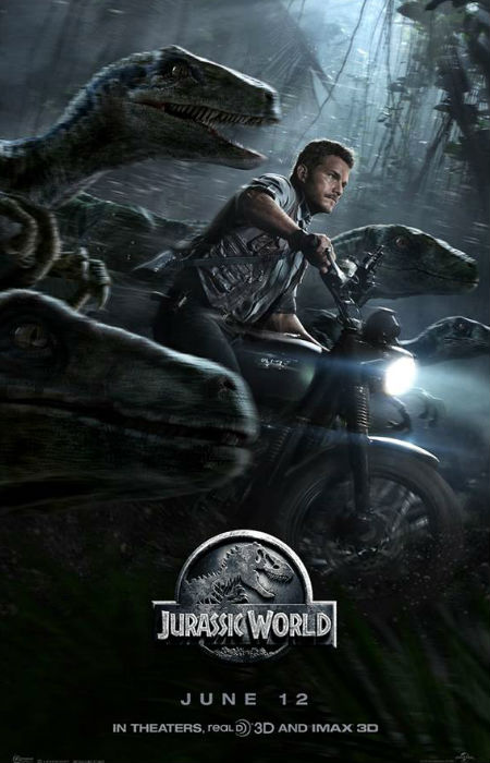 Nothing like a good bike ride with velociraptors to calm the nerves after a long day at the office (image via Cinemablend (c) Sony)