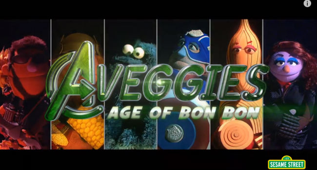 The Aveggies are all that stands between the vegetable-loving citizens of Earth and a dessert-led creaming courtesy of nefarious alien sweet-heart Bon Bon (image via YouTube (c) Childrens' Television Workshop)