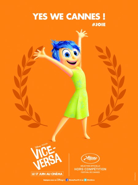 One of the Cannes promotional posters for Inside Out (image via Collider (c) Pixar / Disney)