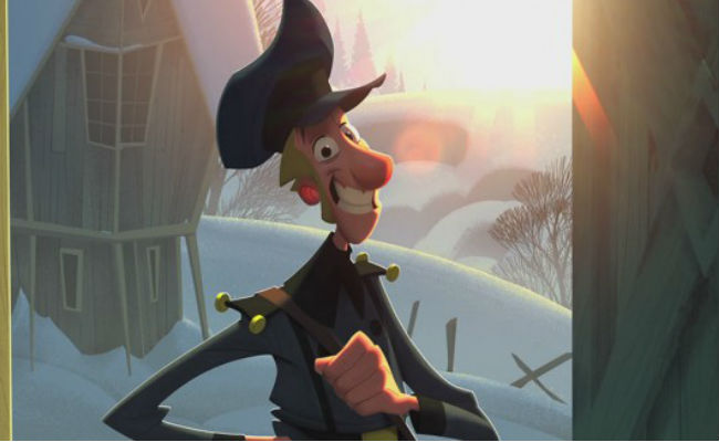 The titular hero of the tale, Klaus, in all his hand drawn glory (image via Cartoon Brew (c) Sergio Pablos)