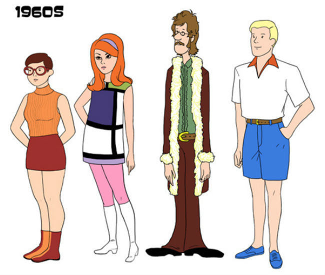 Scooby Doo and the gang go all mod '60s (image via Paste magazine (c) Julia Wytrazek)