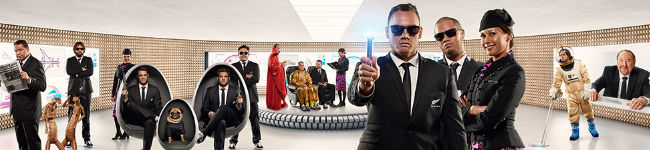 Air New Zealand continues its awesome tradition of imaginative safety videos with a Men in Black-themed number (image courtesy Air New Zealand)