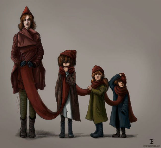 Filifjonkan and her children (image via io9 (c) Ingela Hallberg)