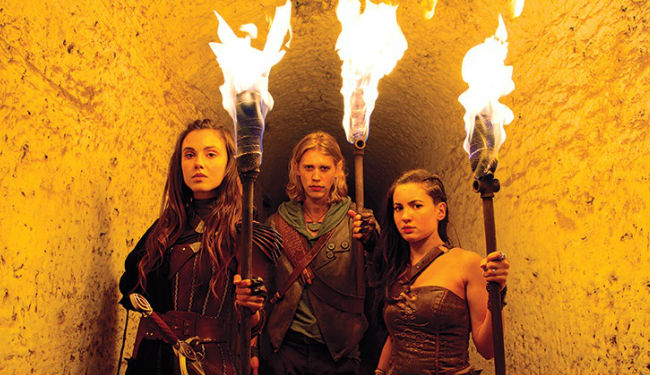 And the torches have it ... dystopia never looked this well-lit (image via Winter is Coming (c) MTV)