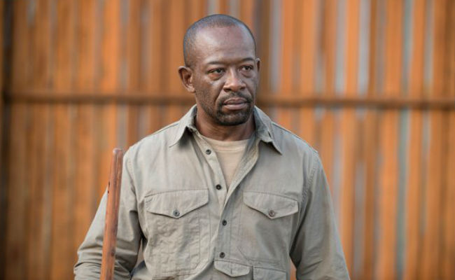 The resident camp kumbayah pacifist, Morgan finding that playing nice with the other kids in the sandlot is a challenge when all they want to do is kill you (image via SpoilerTV (c) AMC)