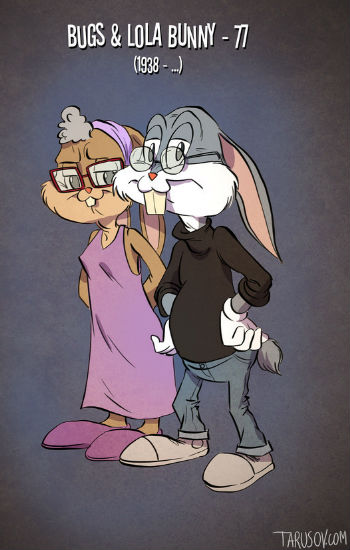 Bugs Bunny and Lola (image (c) Andrew Tarusov via Mashable)
