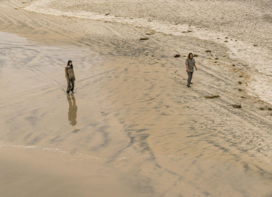 Life isn't easy as a member of the ever-moving undead so precious chilled moments on the beach are always an important part of the day (image courtesy AMC)